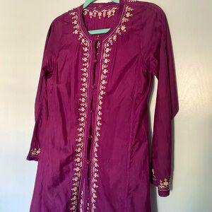 Vintage Silk Embroidered Tunic